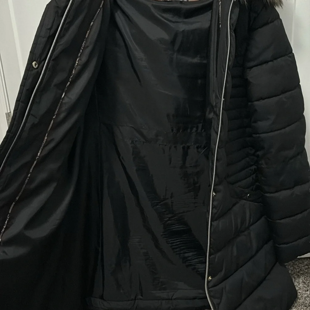 I.N.C international concepts black puffer coat